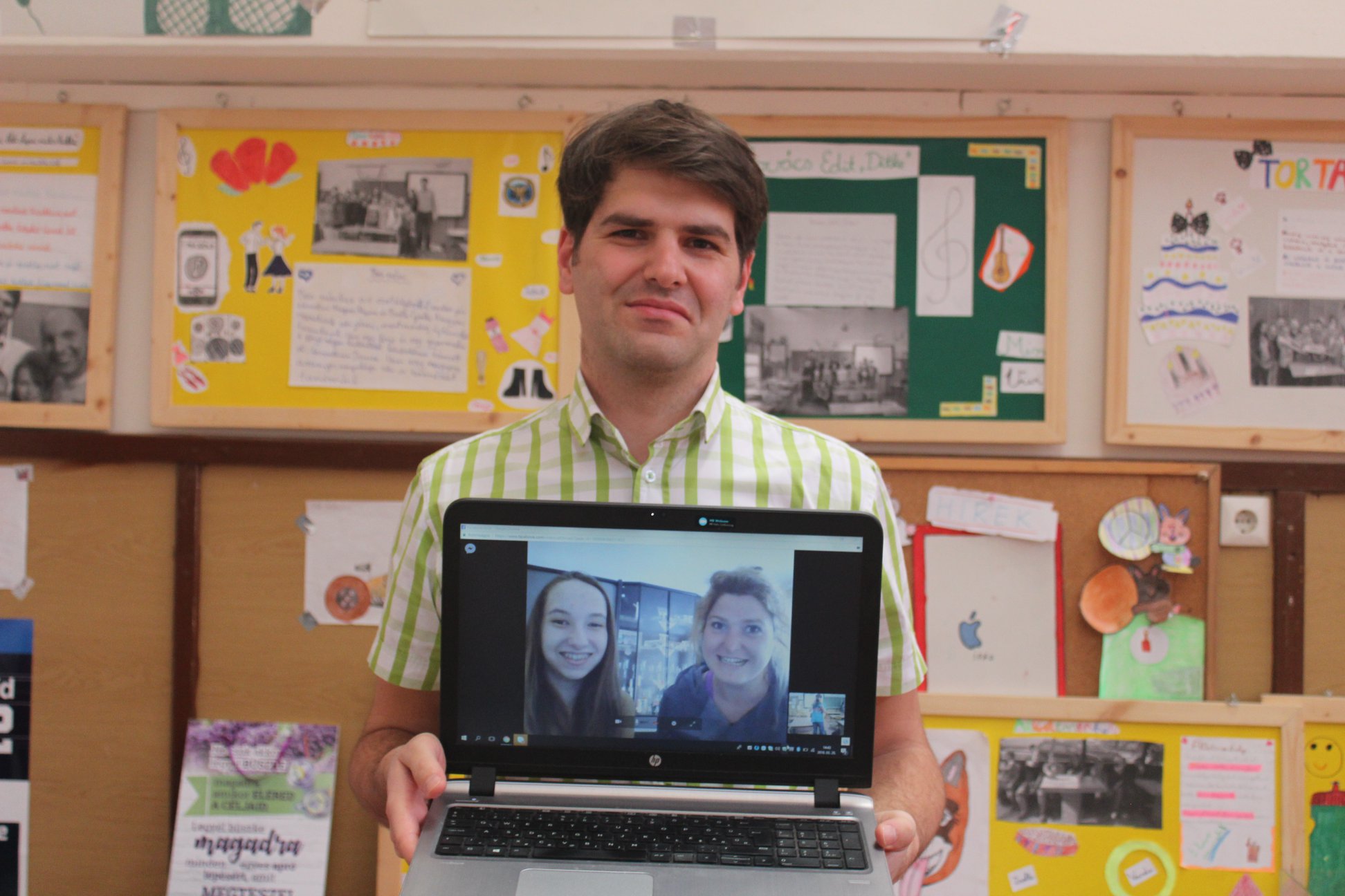 47. Veronika Bolz német nemzetiségű tanárnő és Krizsai Vanda diák - Németországból 